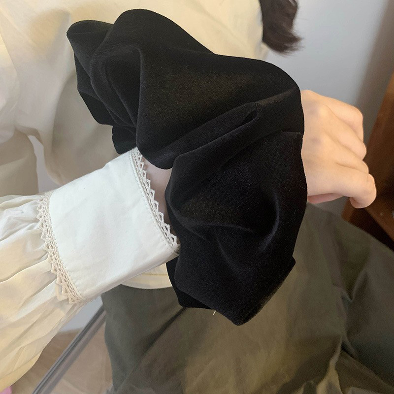 Oversize Black Velvet Scrunchi - Freshwater Line review and price